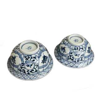 日本直邮九谷烧宝石纹章山本朝佐饭碗茶碗一对家用餐具套装陶瓷