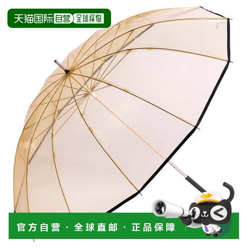 日本直邮Wpc.经典塑料12骨防风长柄伞63cm，加大男女士款（米色）