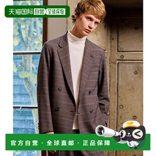 日本直邮DRESSTERIOR 外套 男士 舒适格纹西装 2WAY弹 修身 1h可退