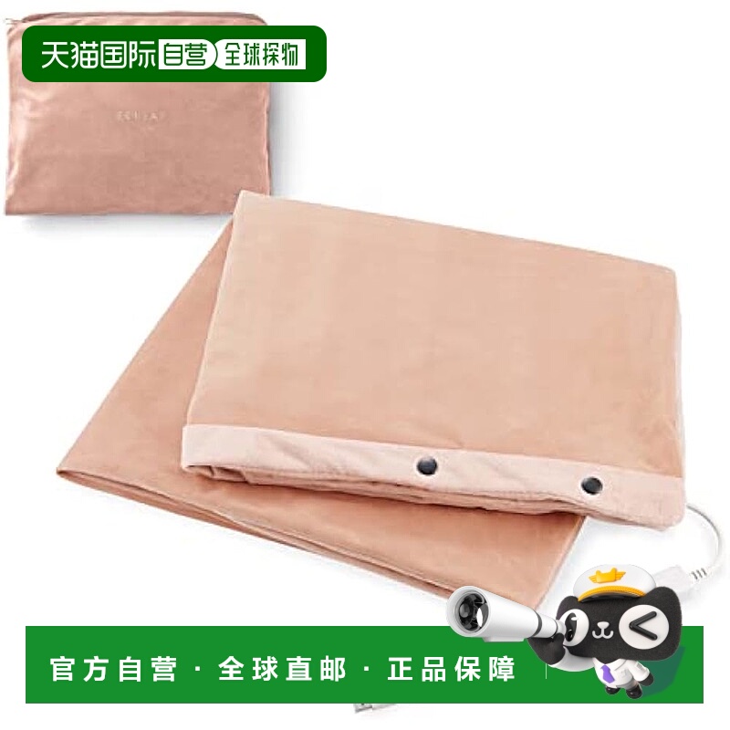 【日本直邮】Elecom宜丽客 电热毯USB/淡紫棕110×70cm HCW-BL02B