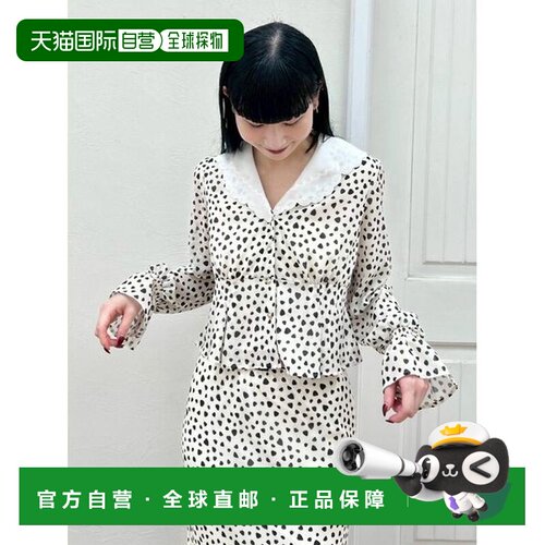 1h可退 日本直邮Lily Brown 女装 经典图案雪纺衬衫 LWFT264158
