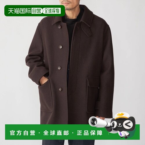 SHIPS S140 羊毛丝绸立领夹克大衣外套