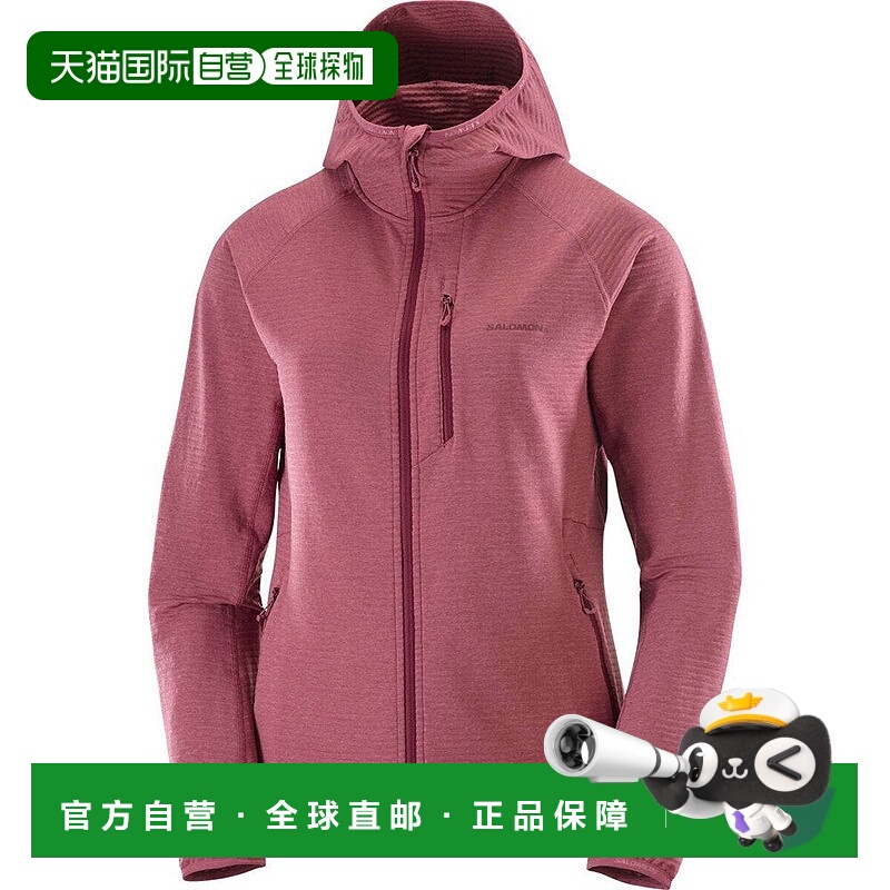 日本直邮SALOMON 全拉链抓绒 SNTIAL LIGHTWARM HD 女士夹克 [LC2
