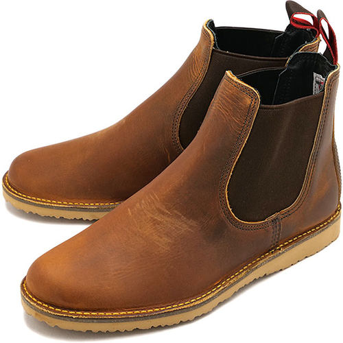 日本直邮REDWING 靴 男士切尔西靴 3128 SS26 D宽版 侧边松紧带