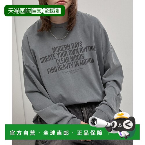 1h可退 日本直邮Alfred Alex 男女同款 vintage风消息印花长袖T恤