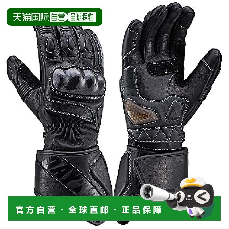 【日本直邮】Daytona摩托车用手套山羊皮炭保护可触摸屏四季长黑