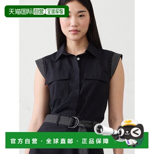 1h可退 日本直邮BANANA REPUBLIC 女士 立体绗缝立领短袖衬衫 872