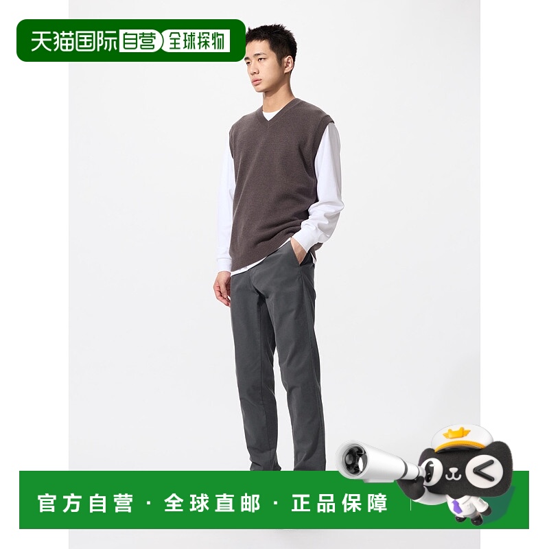 日潮跑腿UNIQLO优衣库 修身斜纹棉布裤 482879