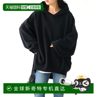 日本直邮antiqua 日常休 女士保暖吸湿内里绒针织连帽衫 轻松百搭