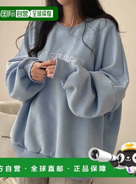 1h可退 日本直邮WEGO 女装 Y2K刺绣宽松休闲连帽卫衣 DF25AU08L00