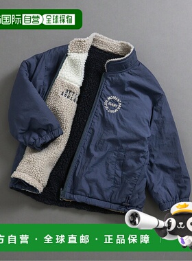 1h可退 日本直邮BREEZE儿童两面穿宽松仿毛绒外套 双面设计 J4029