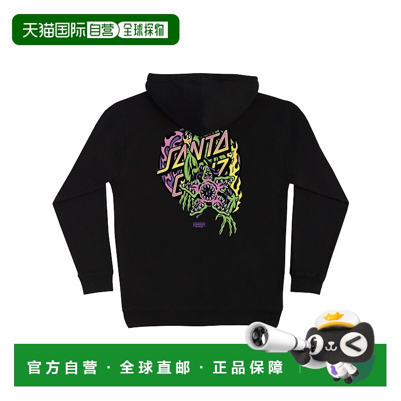 1h可退 日本直邮SANTA CRUZ男装联名Demogorgon半拉链连帽衫 背部