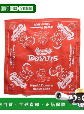 1h可退 日本直邮Randy’s Donut 男女同款 多色经典Logo印花方巾