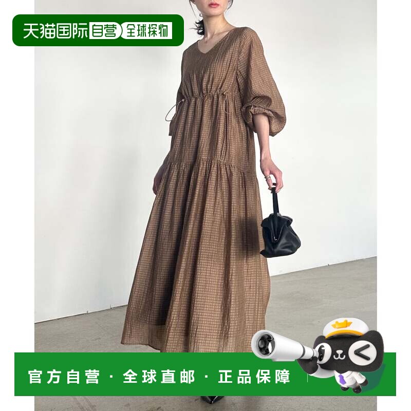 日本直邮RANAN 薄纱格纹宽松褶皱撕裂风单品 R05096EW014309 上衣