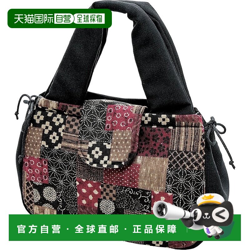 【日本直邮】cogit 和风拼布 小托特包 黑