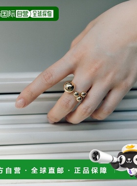 1h可退 日本直邮ear PAPILLONNER女士立体金属球不对称开口戒指 E