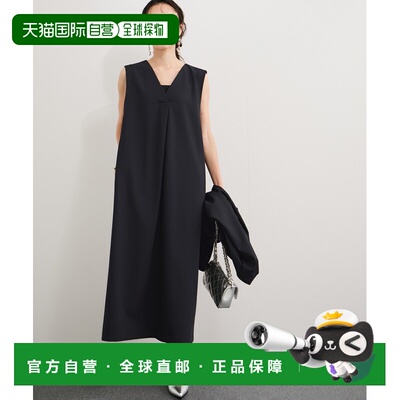 日本直邮Adam et Rope' 女装 显瘦V领口袋直筒连衣裙 2025BGUE650