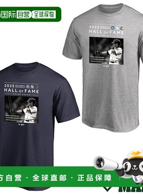 日本直邮铃木一郎 MLB 名人堂纪念 T恤 HOF 短袖 海军灰色 通用美