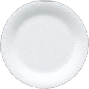 Narumi鸣海 点心盘蛋糕盘Silky White系列 暗花纹白色简约 19cm