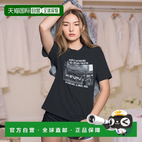 1h可退 日本直邮GOOD ROCK SPEED 女士LIFE杂志风景摄影印花短袖T