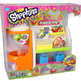 【日本直邮】RANGS SHOPKINS水果蔬菜购物滚滚乐 置物架&滑道套组