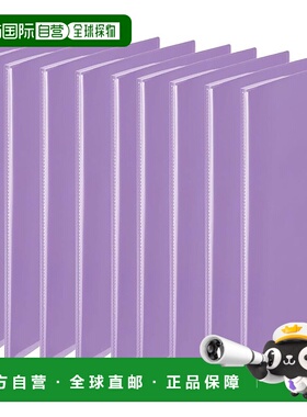 【日本直邮】Plus File 简易透明文件夹 A4 竖式 10格 10册 紫色