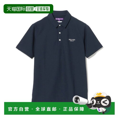日本直邮BEAMS GOLF PURPLE LABEL 男装 Jacquard提花条纹Polo衫