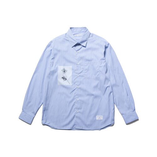 日本直邮uniform experiment 男女同款 花卉图案像素艺术衬衫 UE2