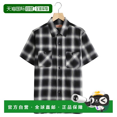 1h可退 日本直邮SUGAR CANE男士经典半袖工作衬衫渐变格纹设计双