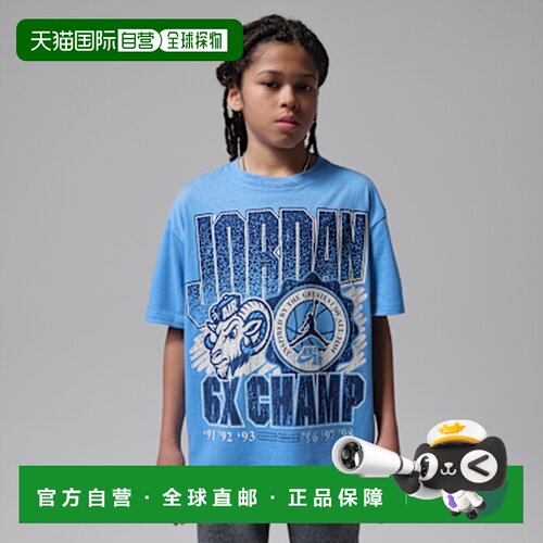 日本直邮Jordan AJ11T恤字母Logo圆领套头短袖宽松  儿童款