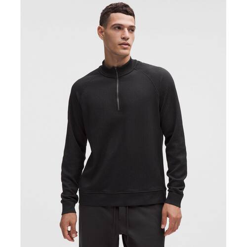 日本直邮lululemon 男士 Engineered Warmth 半拉链连帽卫衣 休闲
