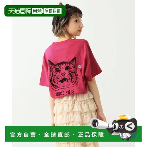 日本直邮mmts 女士夏日风情猫咪印花T恤 休闲时尚【付后1h可退】