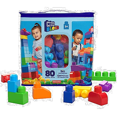 【日本直邮】MATTEL Mega Bloks 80 块积木套装 蓝色 【1】 块套