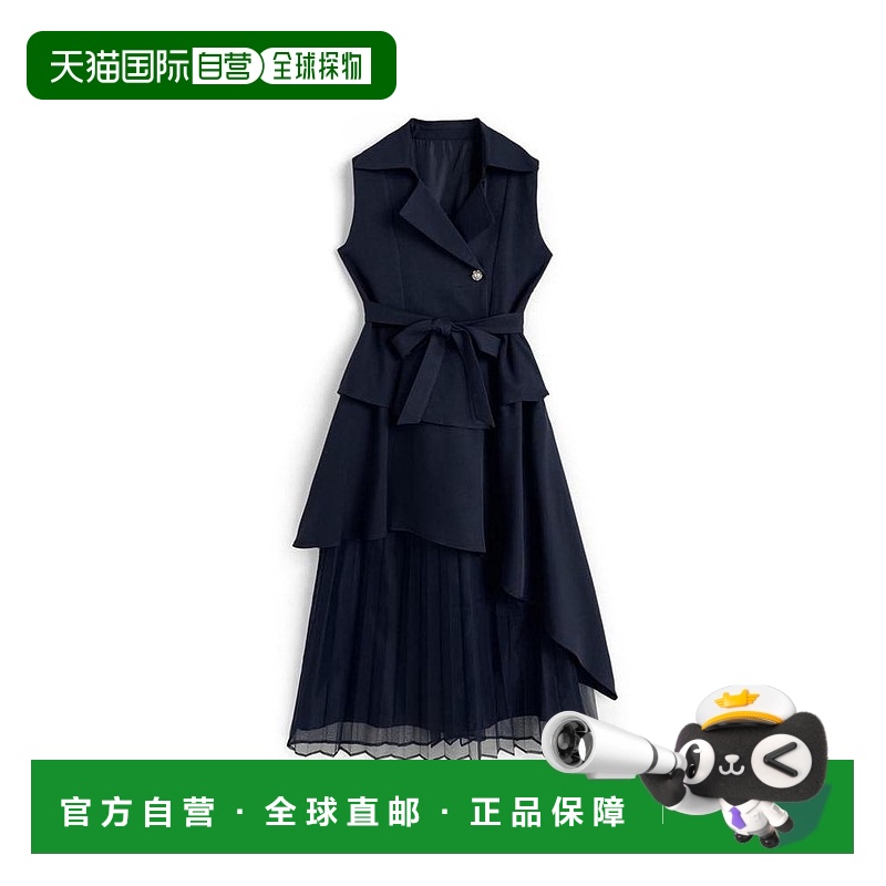 日本直邮日潮 GRL 带蝴蝶结腰带的不对称风衣连衣裙 pm548