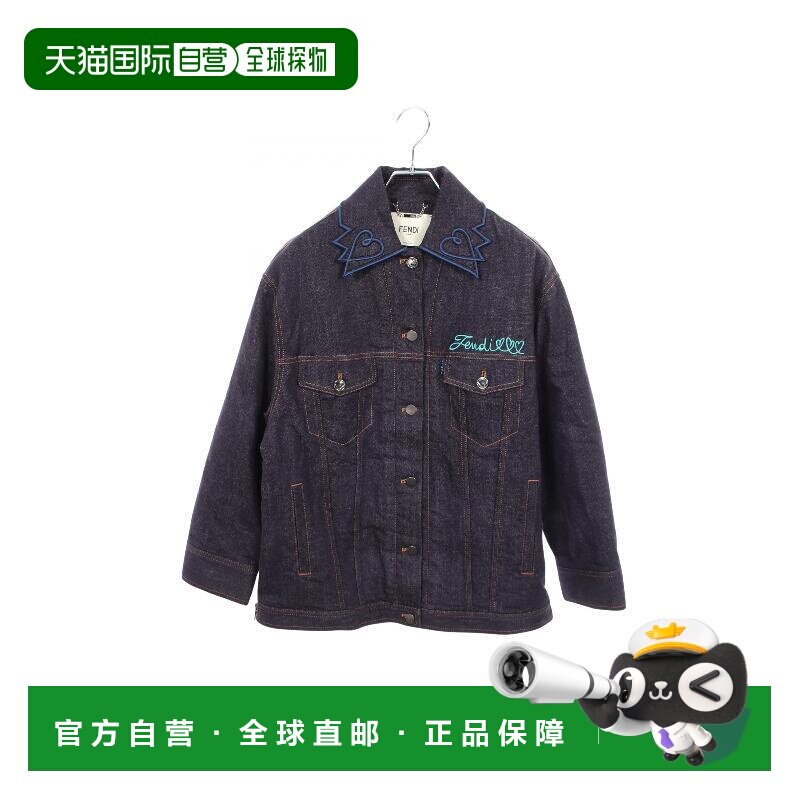 日本直邮中古奢侈品Fendi芬迪女A级95新Denim Jacket牛仔外套棉外