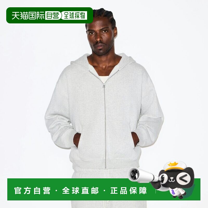 日本直邮Skims Fleece Lounge 卫衣 浅灰 Heather 男士拉链连帽休