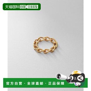 1h可退 日本直邮COCOSHNIK 女士长弧形金色镀银链条戒指 76761224