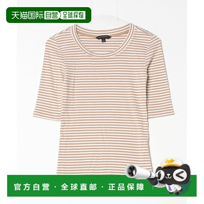 日本直邮BANANA REPUBLIC FACTORY STORE 女士细纹短袖T恤 简约设