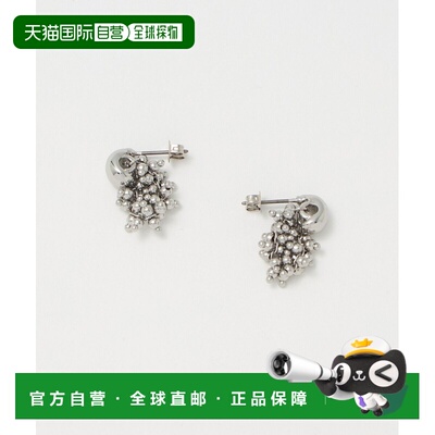 日本直邮green label relaxing 女士 椭圆金属+颗粒混搭耳钉 3633