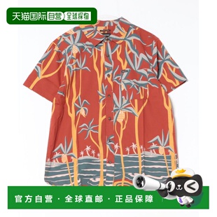 日本直邮BRIXTON 男女同款 标准版型短袖印花衬衫 01218