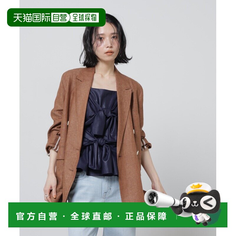 日本直邮nano・universe 女士 亚麻双排扣西装外套（European Flax