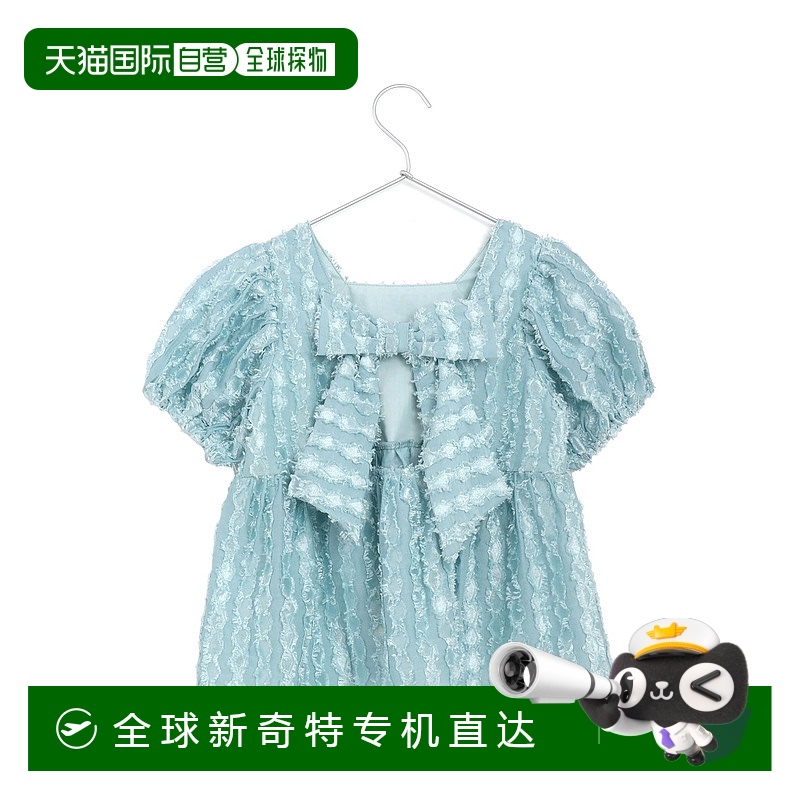 1h可退 日本直邮MAKE YOUR DAY 儿童版背后蝴蝶结泡袖上衣 M52014