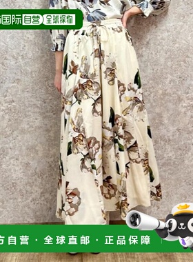 1h可退 日本直邮axes femme女士花卉图案松紧带收腰喇叭裤 KM241X