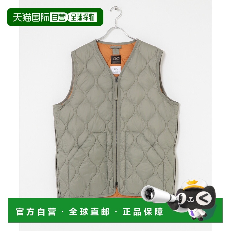 1h可退 日本直邮TAION 男装 V领羽绒背心 LMA7001ALSZML