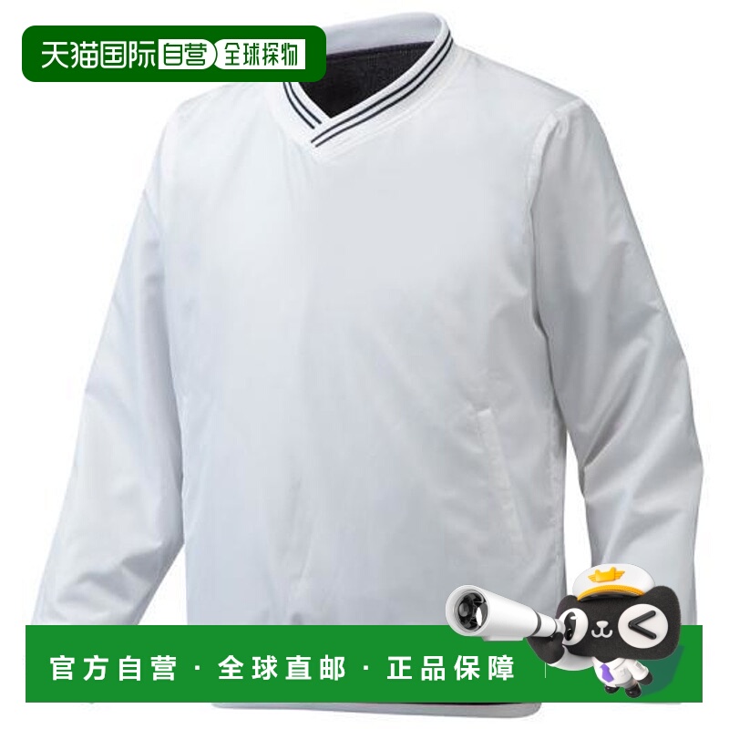 日本直邮MIZUNO V领夹克带Breath Thermo保暖内衬白色12je6v0201