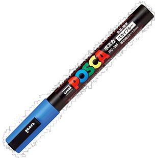 【日本直邮】三菱 水溶性可擦彩色海报涂鸦马克笔 细尖圆头天空蓝