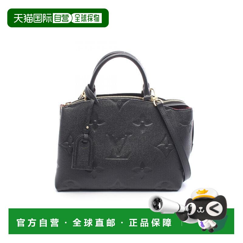 日本直邮中古LV路易威登女包A级95新Handbag手包牛皮斜挎包黑色