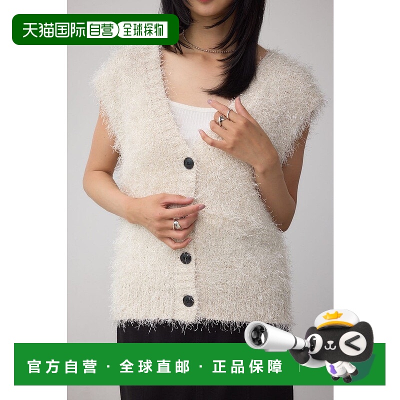 日本直邮MOUSSY Rame Feather针织毛衣背心