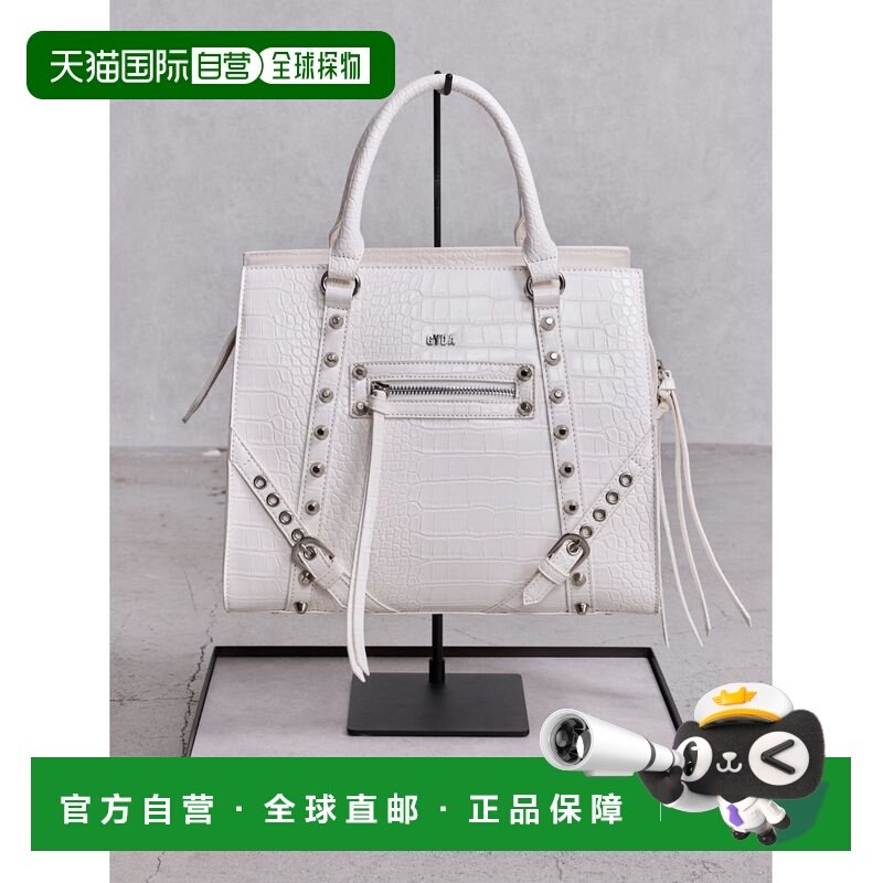 1h可退 日本直邮GYDA 女装 仿皮大号手提包 金属铆钉设计 0726119,运动包/户外包/配件,挎包/拎包/休闲包,淘宝优惠券,粉丝福利购,淘宝优惠卷