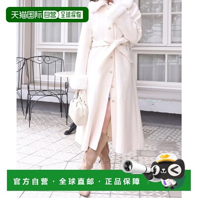 日本直邮NICE CLAUP one after another 领袖毛绒蝴蝶结大衣 常春